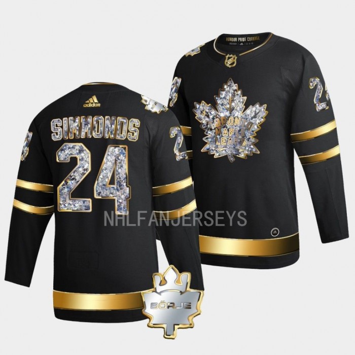 Wayne Simmonds #24 Toronto Maple Leafs Black Jersey 2022 Alternate